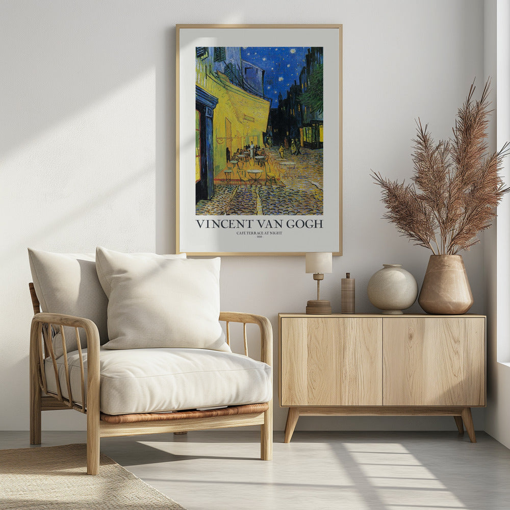 Café Terrace At Night Poster